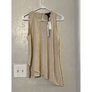 White House Gold Market NWT Blue SL Double Layer Dressy Tank size SMALL